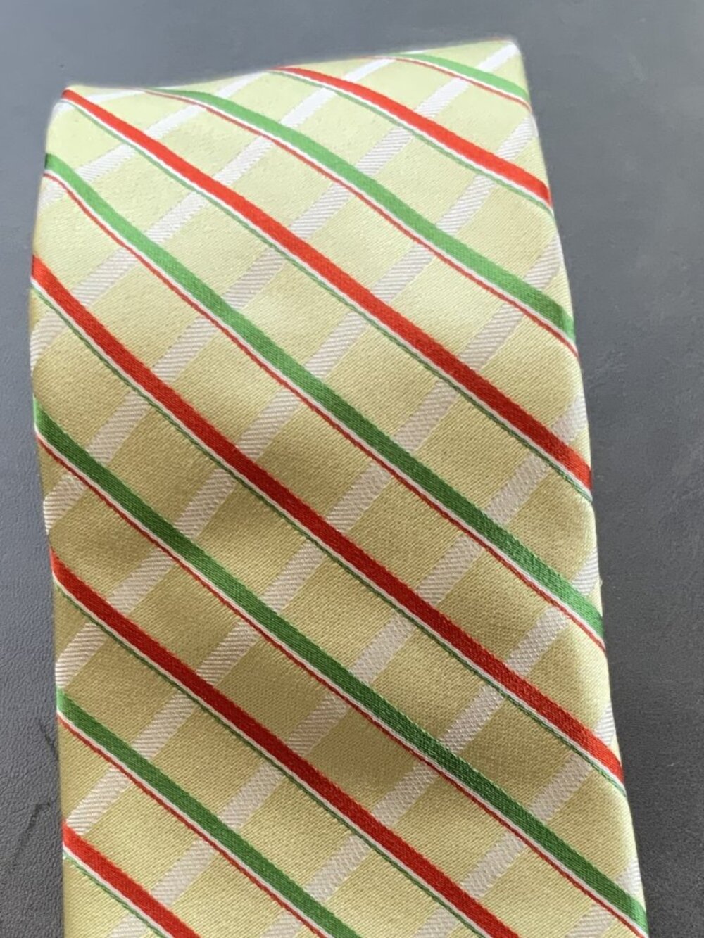 Dion Collection Striped Necktie. Italian Silk 56"